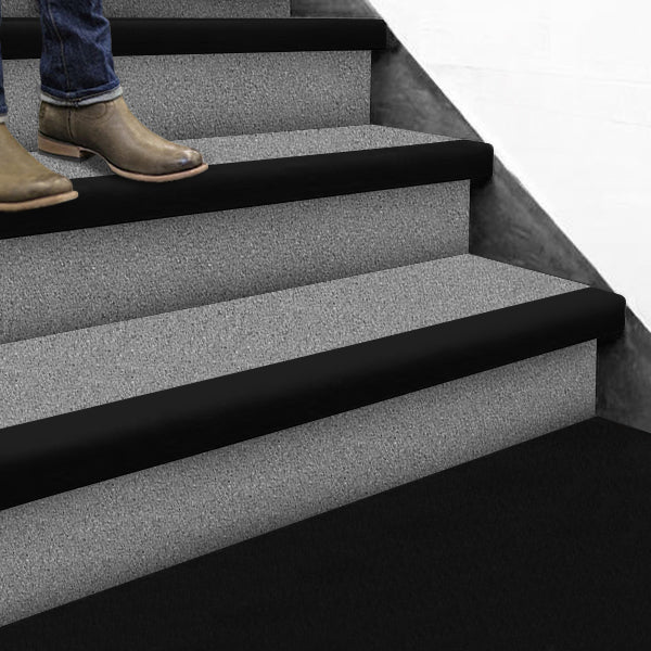 Anti-Slip GRP Stair Treads With Black Nosing