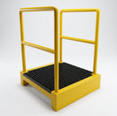 GRP Step Over Platform with Handrail 996mm x 996mm (view 2)