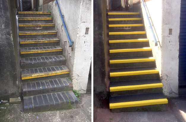 Fine Grit Anti-Slip GRP Stair Treads