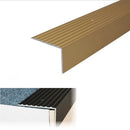 Dim Gray Heavy Duty Aluminium Stair Nosing 65mm x 42mm For Wooden And Carpet Floor