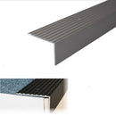 Dim Gray Heavy Duty Aluminium Stair Nosing 65mm x 42mm For Wooden And Carpet Floor