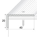 Lavender Non Slip Aluminium Stair Edge 40mm x 20mm Nosing For Wooden Treads