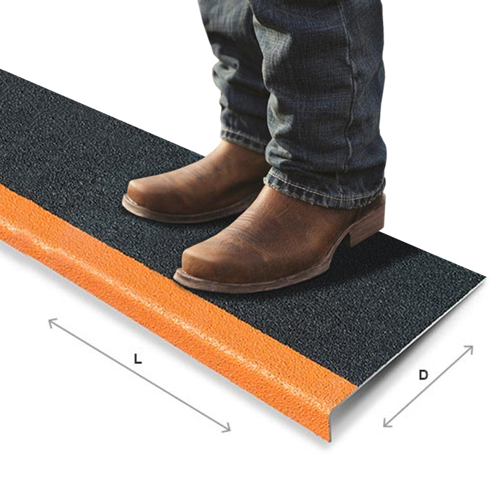 Dark Salmon Standard Duty Anti-Slip GRP Stair Treads