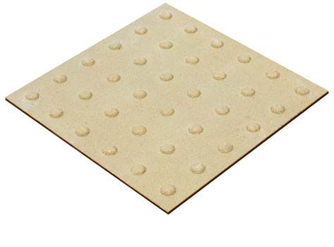 Tan Anti-Slip Tactile Paving Corduroy/Blister