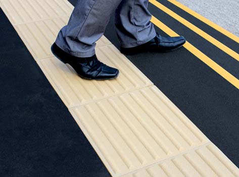 Dark Slate Gray Anti-Slip Tactile Paving Corduroy/Blister