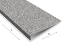 Dark Gray Anti-Slip GRP Stair Treads
